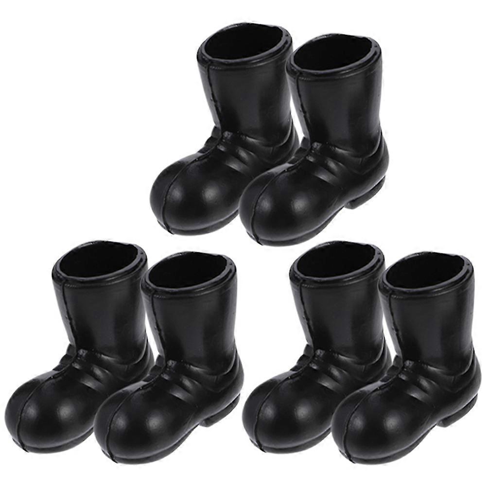 Tiny Boot Decorations For Mini House Decor In Smooth Durable Plastic With Charming Details 3 Pairs