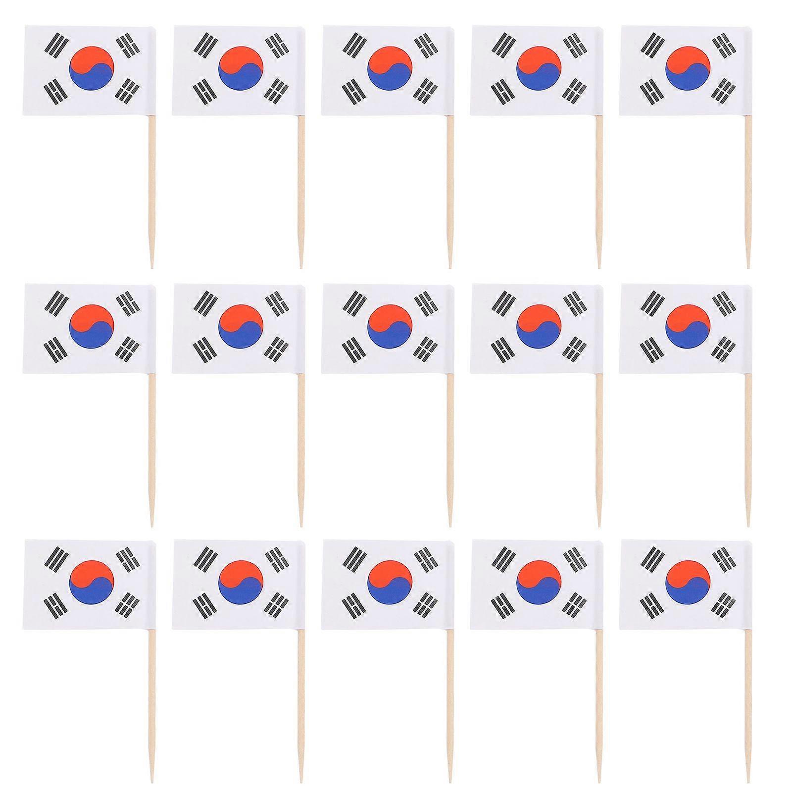 200pcs 일회용 식품 깃발 픽 칵테일 토퍼 장식 과일 이쑤시개
