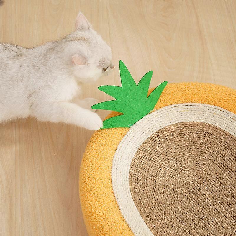 Large Diameter Pineapple Oval Sisal Cat Scratcher Pad Bed
