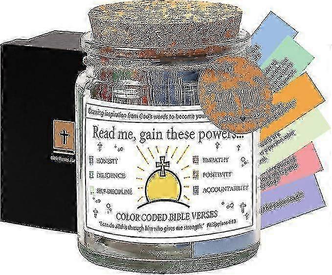 献身のための聖句をフィーチャーした感情的な聖書の瓶、信仰と反省のための感動的なメッセージを含む完璧な贈り物