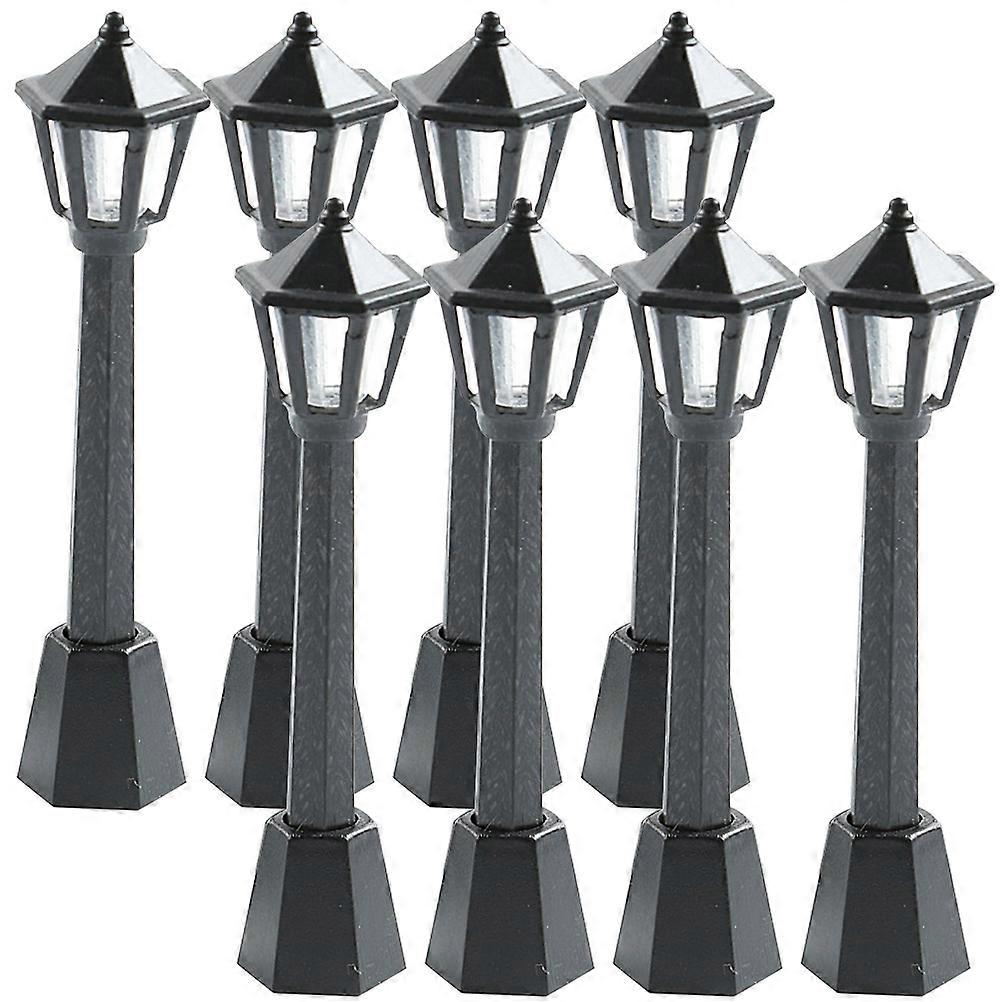 Mini House Street Light Models Home Decoration For Kitchen 8Pcs