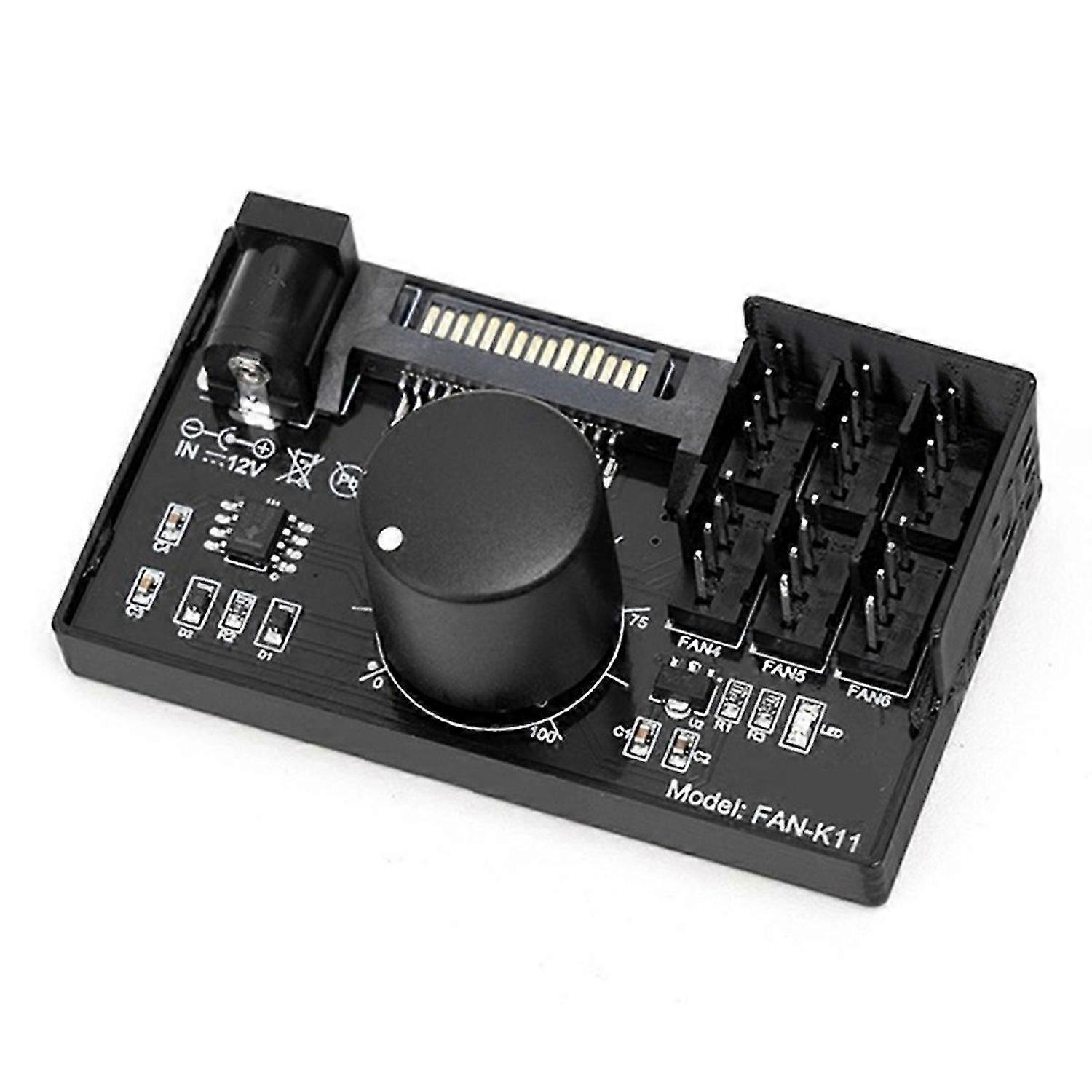 PWM Fan Speed Controller High Power Sata DC Power 4Pin Fan Governor NAS Server Fan Speed Control PWM