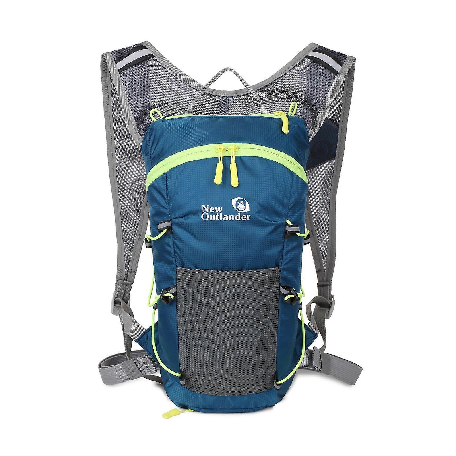 Hiking Water Backpack 2L Hydration Pack with Reflective Design for Camping and Emergency Use - Dark Blue