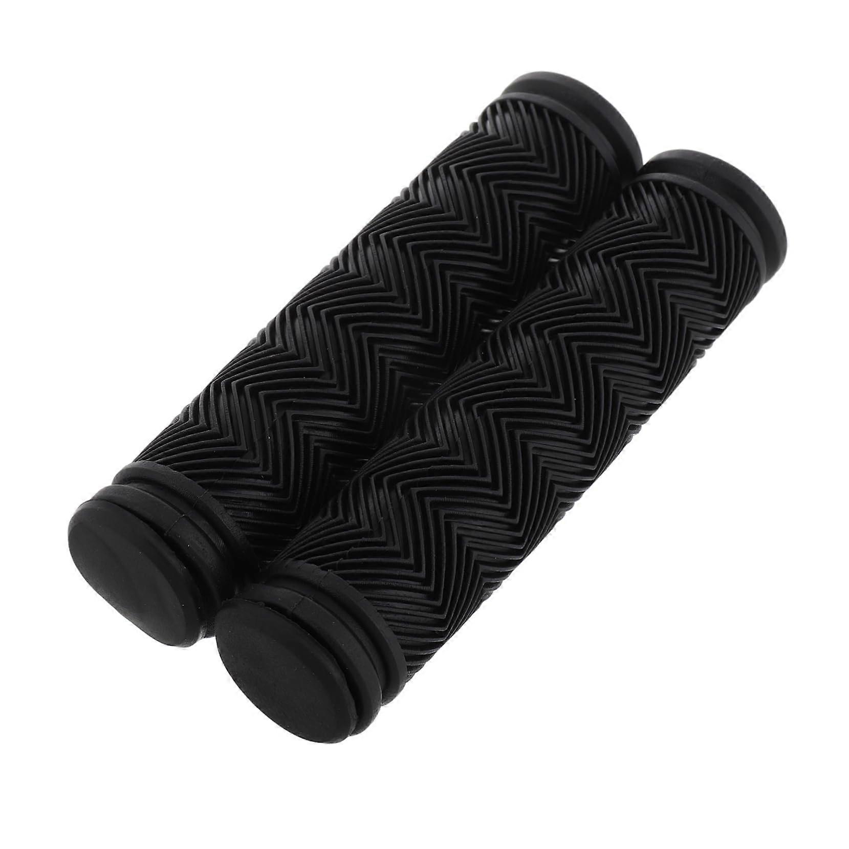 Bicycle Handlebar Cover 1 Pair For Mountain Bikes And Road Bikes Rubber Black Grips