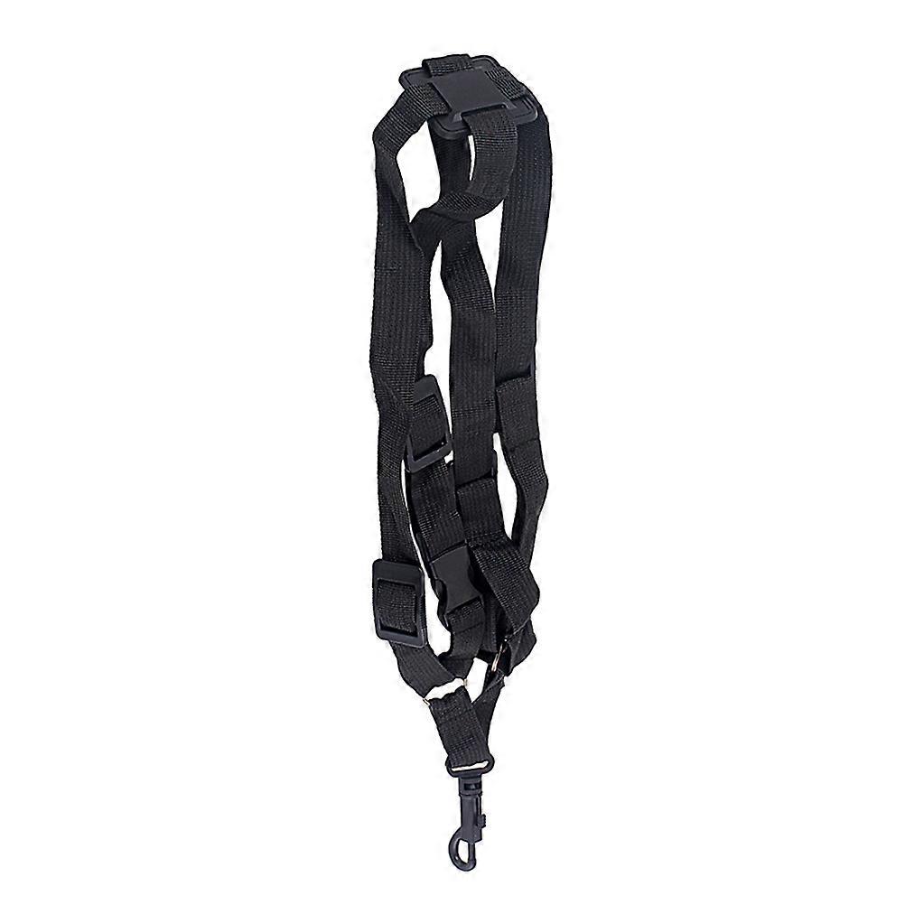 Saxophone Shoulder Strap Adjustable Weight Distribution Easy Installation and Removal for Music Practice Performance Black 1Pcs