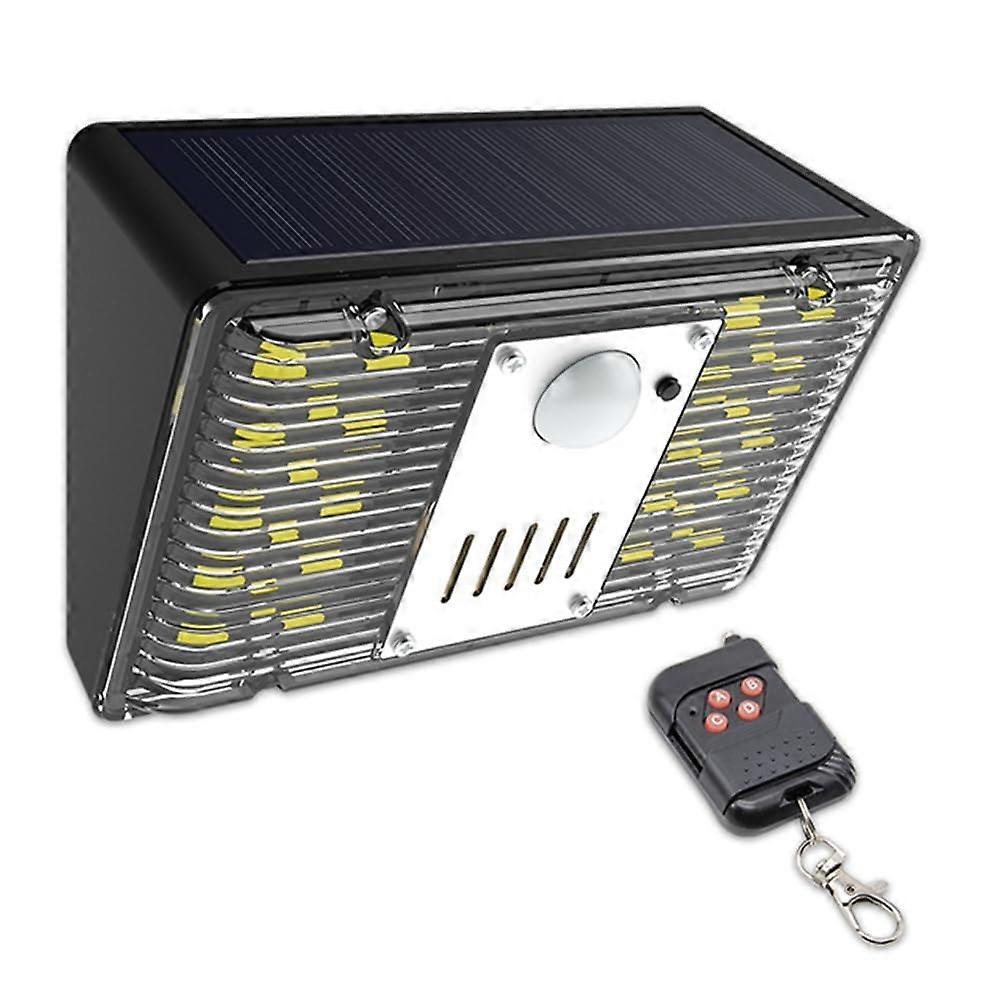 Solar light alarm lamp, remote control, security alarm, motion sensor, alarm siren, 129 dB, detector for home, outdoor area, easy installation