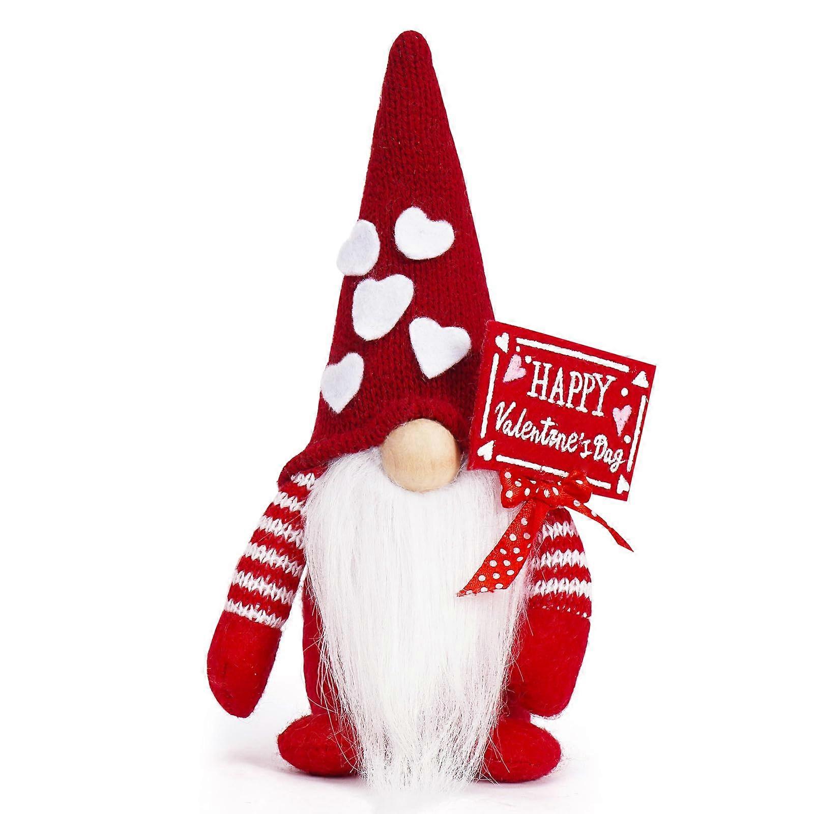 Faceless Plush Dolls Valentines Day Gnomes Ornament, Soft Plush Home And Room Decor, Heart Motif