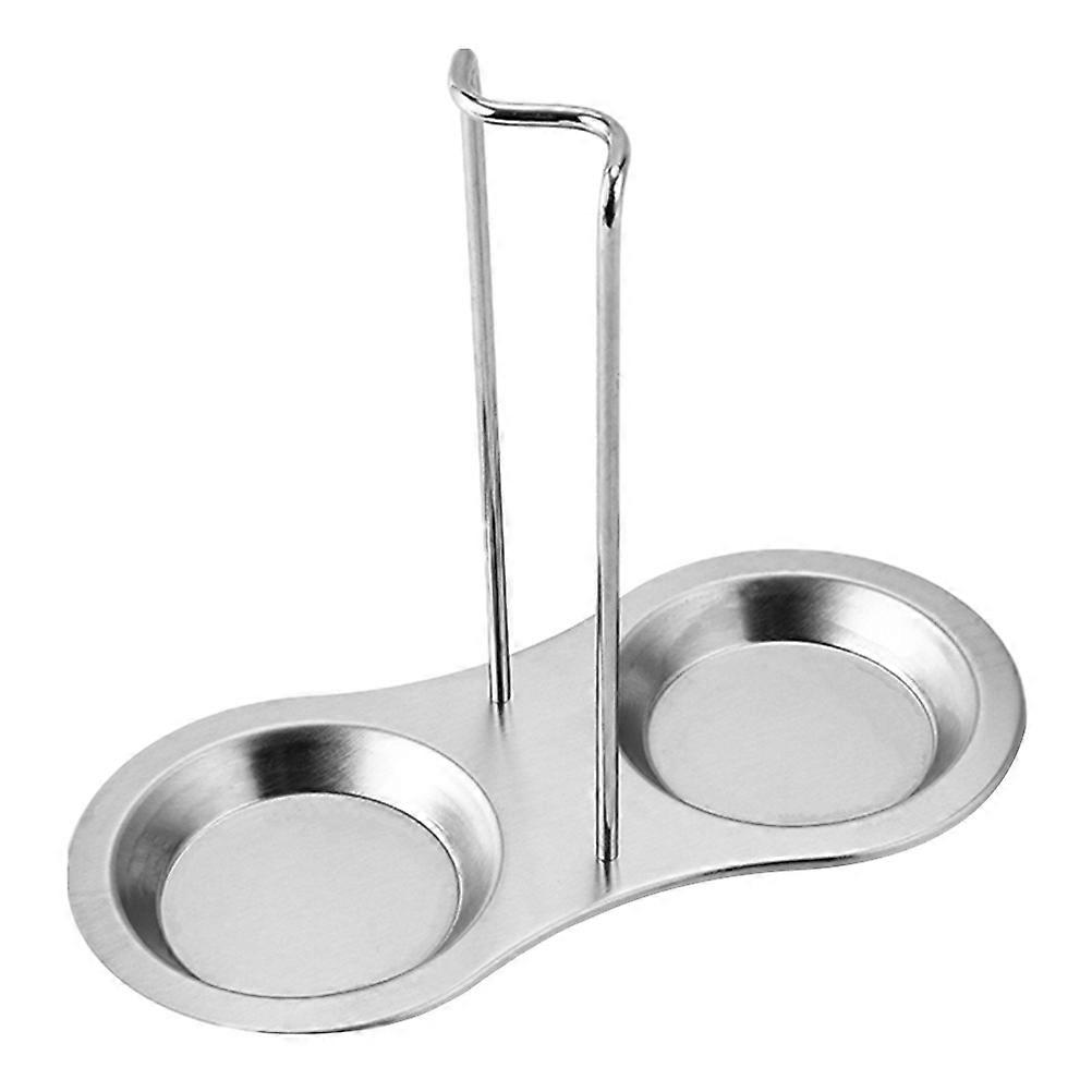 Spoon Lid Rest Detachable Design Soup Spoon Rest Vertical Design Silver 23.5*11*20cm Utensil Storage 1Pack