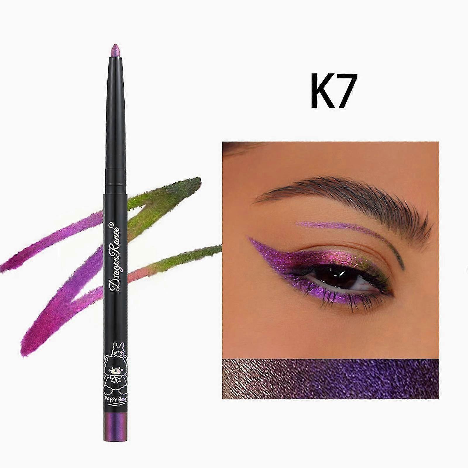 キラキラカラーアイライナージェルペンシル、カメレオンメタリックシマーグリーンジェルアイライナーペン、長持ちする防水アイライナーアイシャドウスティック