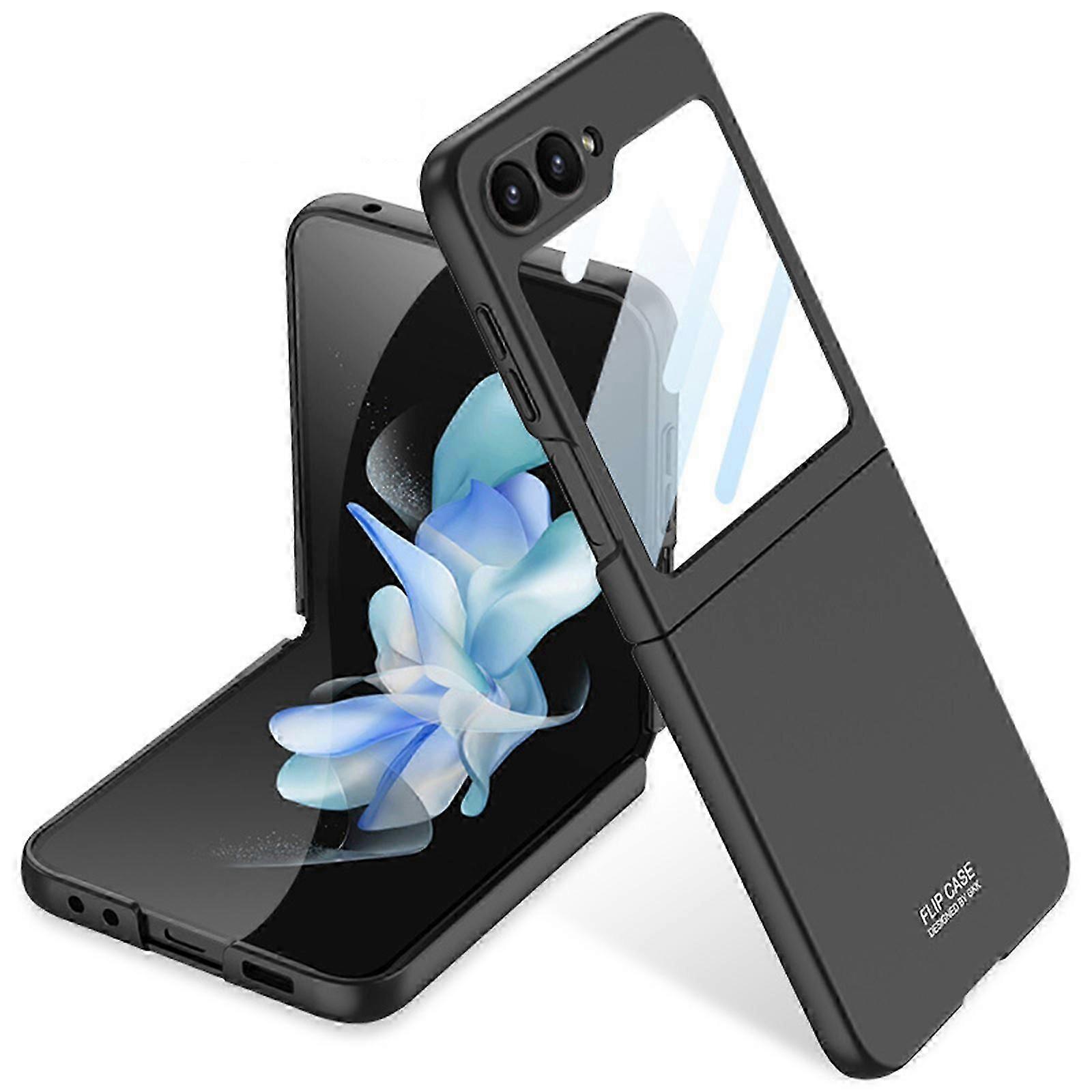 Case for Samsung Galaxy Z Flip 6,Ultra Thin Built in Screen Protector Shell Frosted Lens Protection Anti-Scratch Shockproof Phone Cover