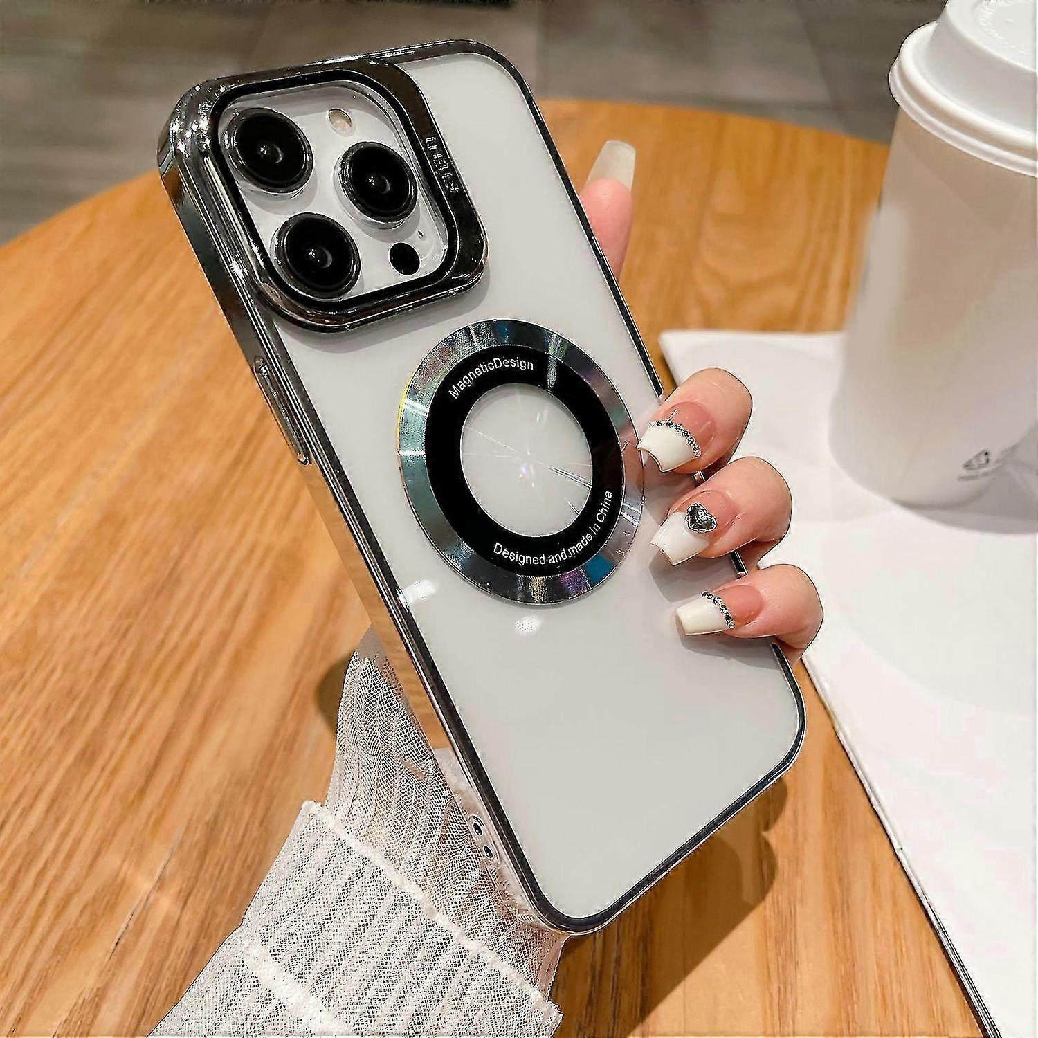 Magnetic Clear Case for iPhone 15 Pro Max/15 Ultra Case with Full Camera Protection [Compatible with