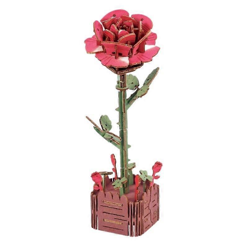 Hot Selling Simulation Rose Diy Material Package, Handmade 3D Puzzle