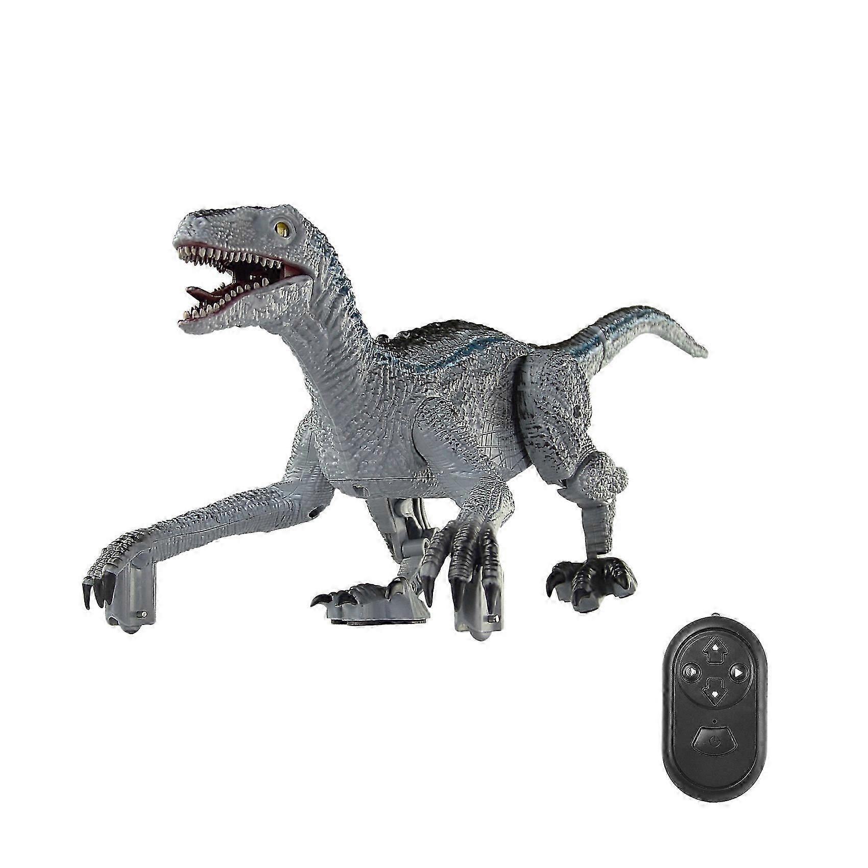 Fjernbetjening Dinosaur Legetøj Walking Robot Dinosaur Brølende Lyd Simulation Velociraptor RC Electr