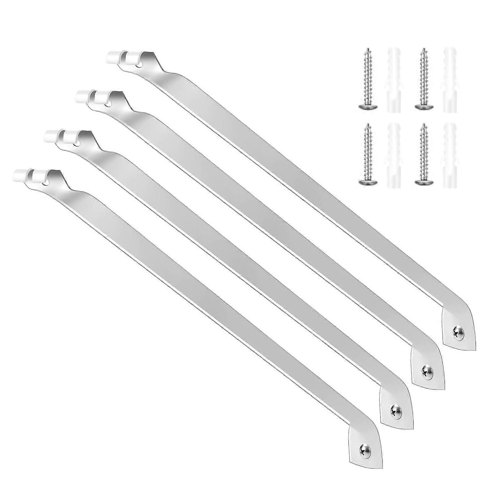 4 pezzi Staffe di montaggio su scaffale in acciaio inossidabile Staffe di supporto in metallo per una facile installazione