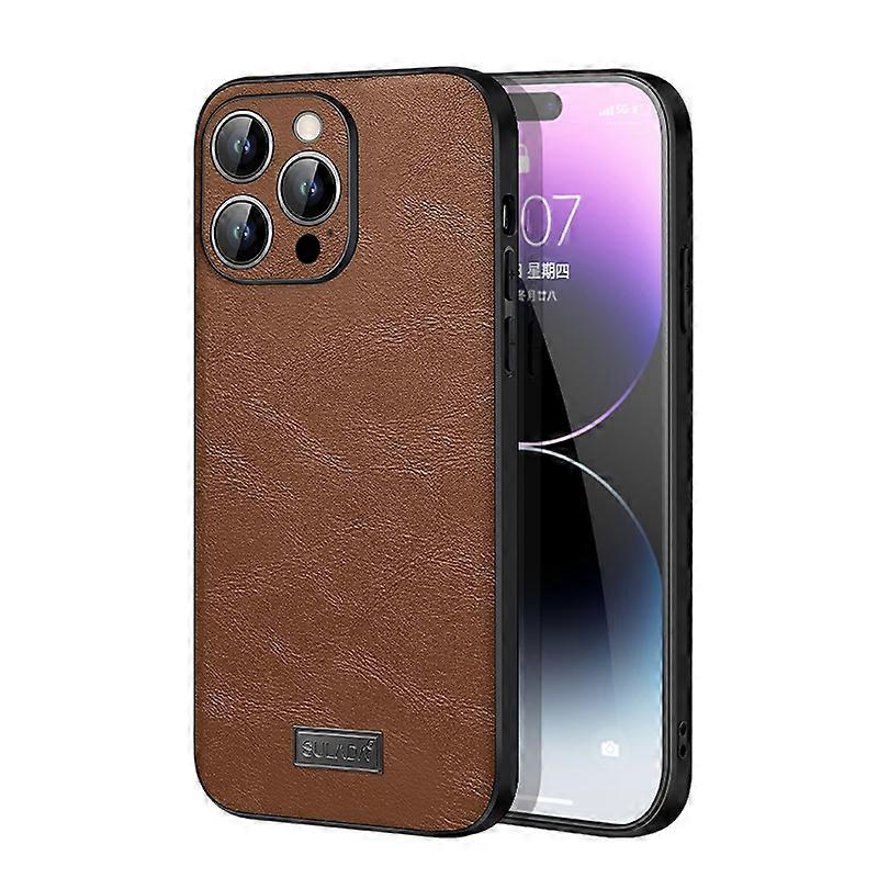 SULADA Shockproof TPU Hybrid Handmade Leather Phone Case