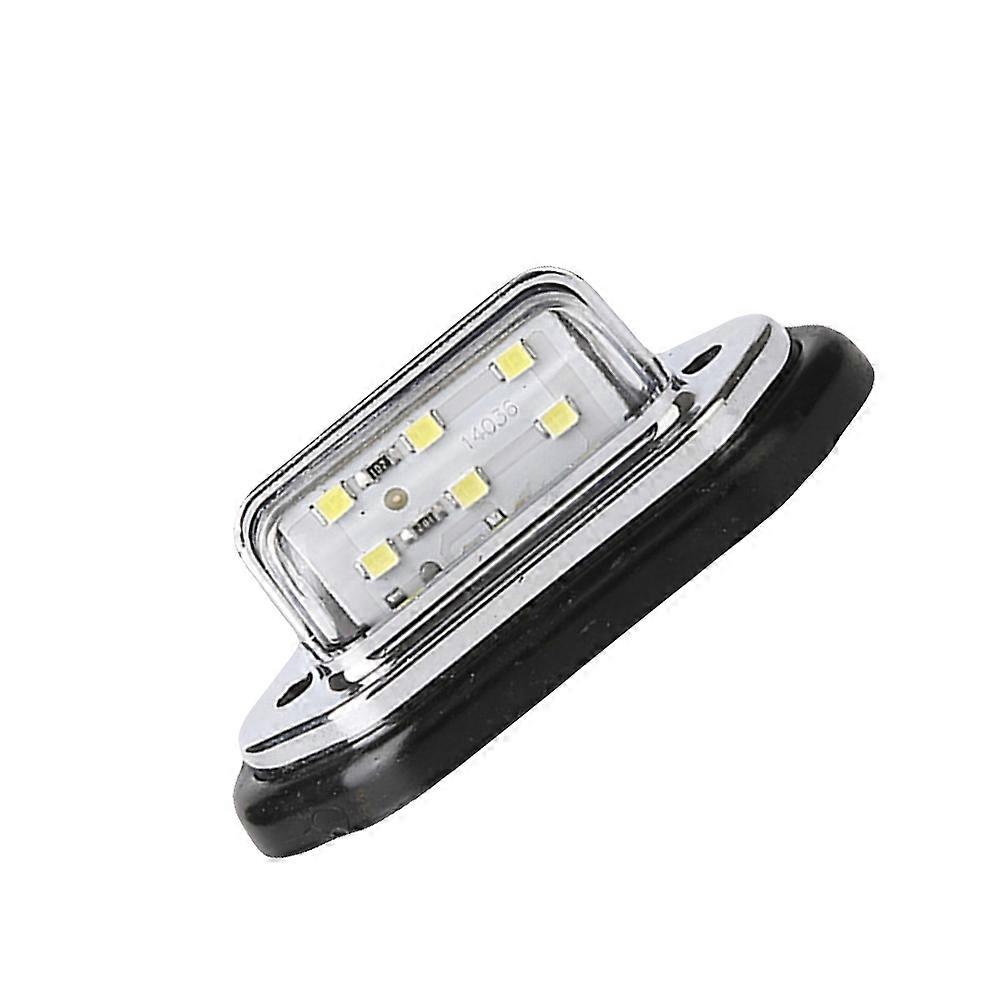 License Plate Light Practical Lamp White Rectangular Automotive Modification 2Pcs