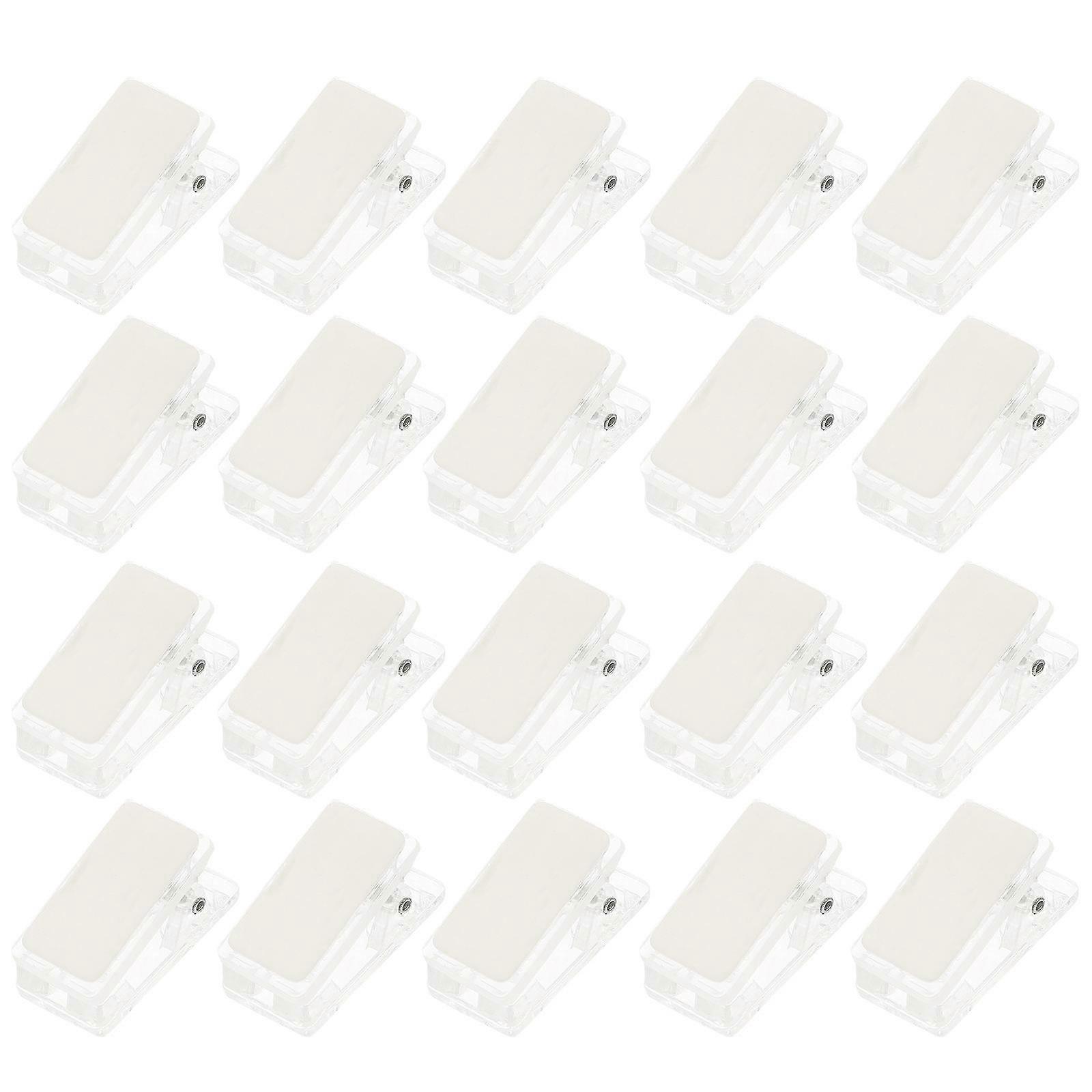 Transparent Self Adhesive Spring Clips (30pcs) – Lightweight, Strong Adhesion for DIY Crafts, Badges, Photos, and Wall Displays – Easy to Use Clear