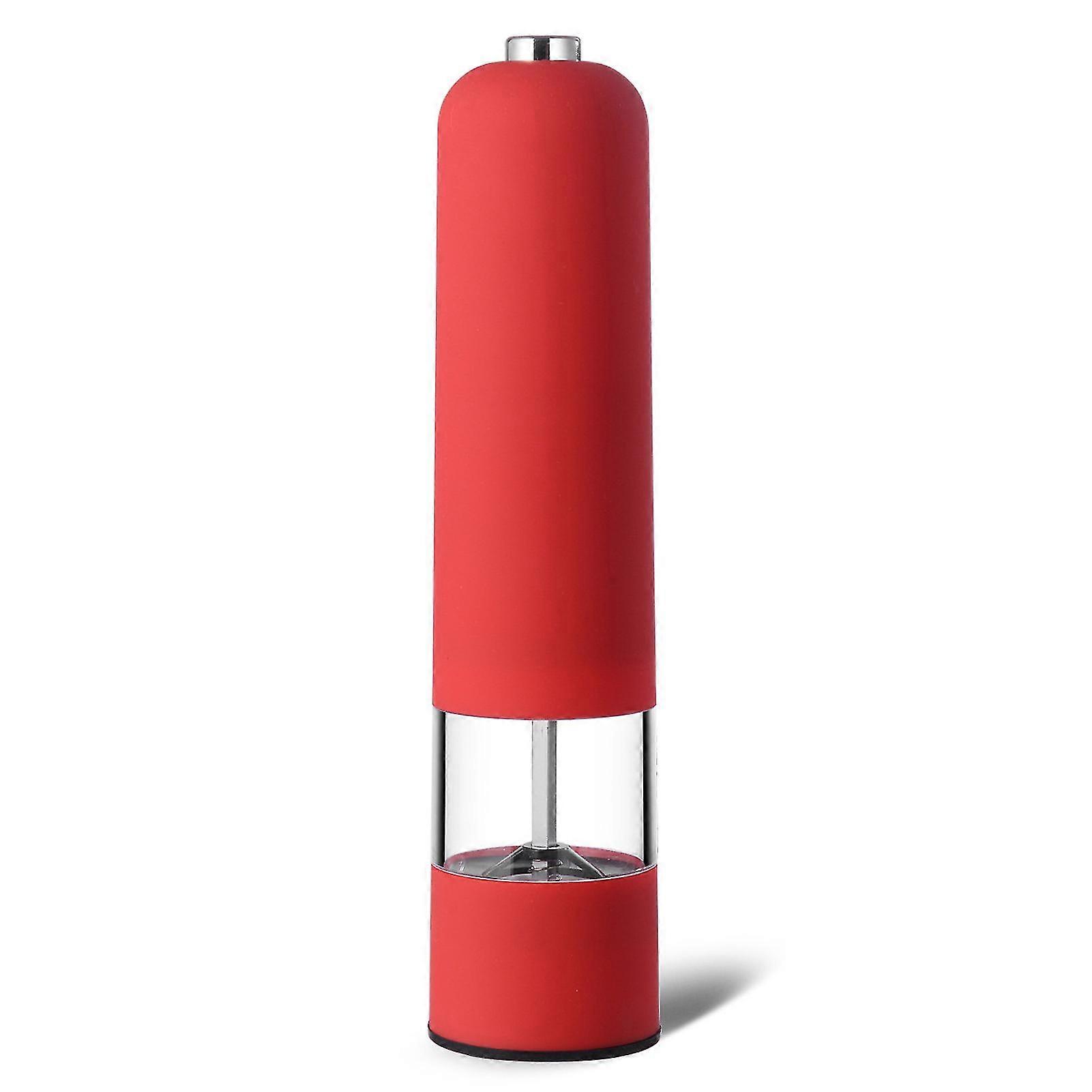 Electric Adjustable Battery-Powered Pepper Grinder - Red