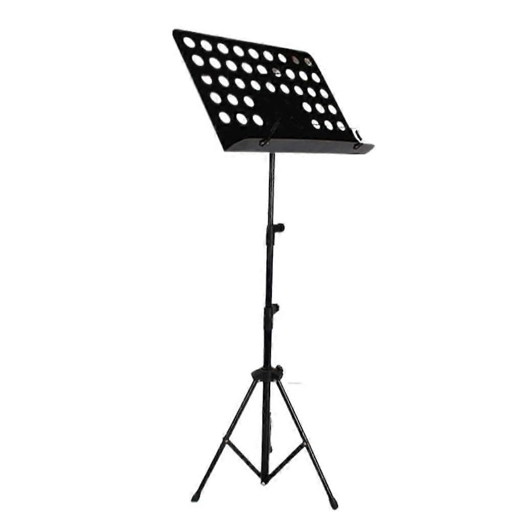 Portable Music Stand Adjustable Three-Stage Folding Music Stand for Violin Concerts Professional Black Design