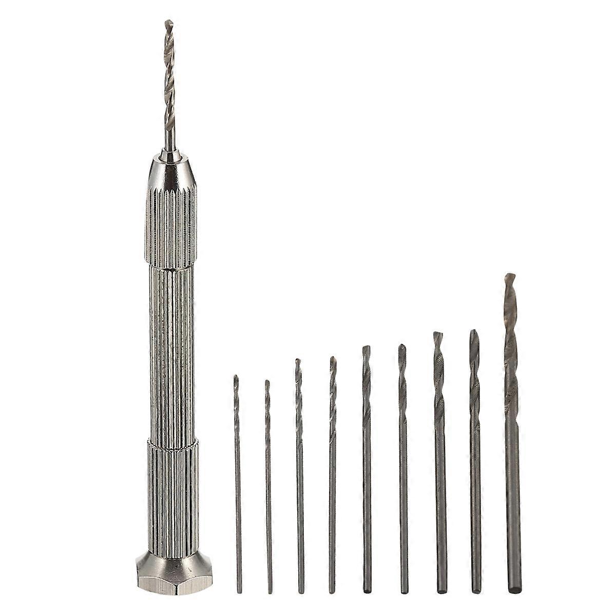 Jewelry Making Hand Drill with Drill Bits Rust Proof Well Polished 1 Set Craftsmen Precision Tasks