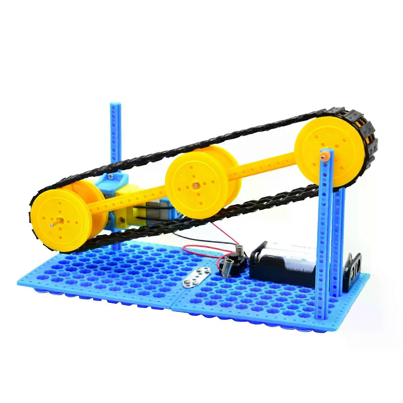 DIY Conveyor Belt Teaching Aids Developing Intelligent Educational Toy Portable Multipurpose Technolog Experiment for Teens Kid