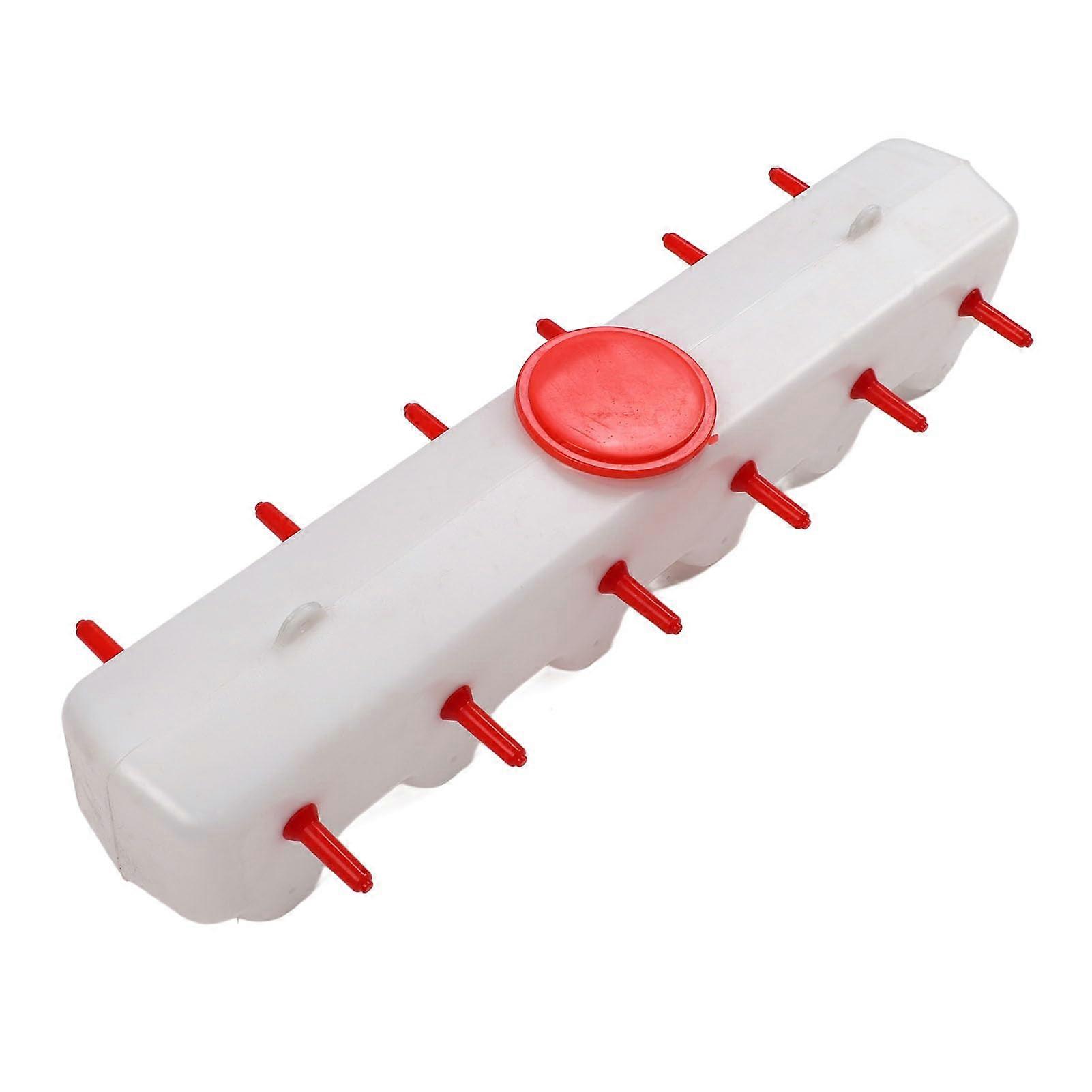 Double-sided Milk Bottle for Lambs and Piglets – 9L Capacity, Red Straw, Multiple Heads, Animal Feed