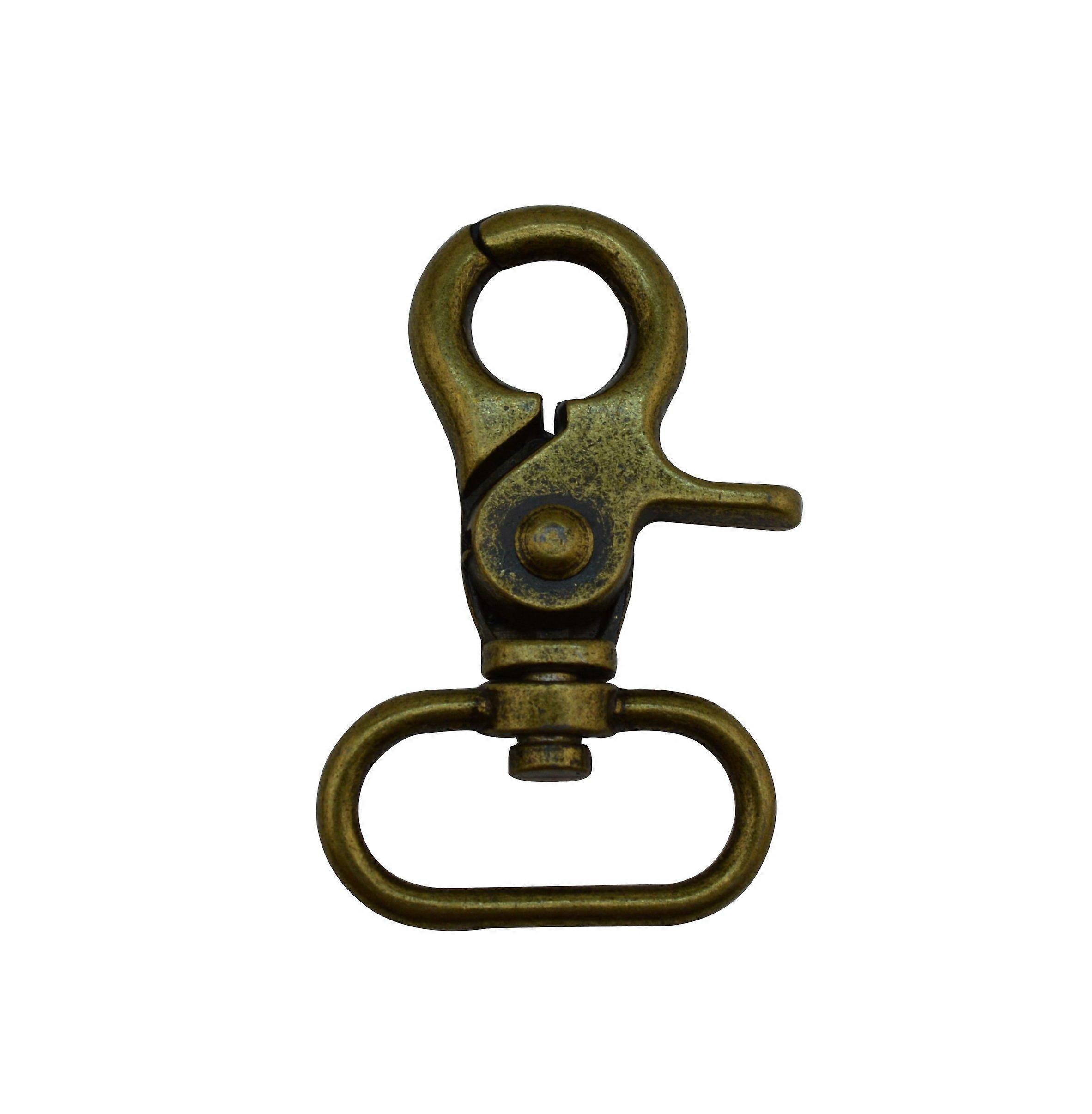 Bronze 2.5cm Inner Diameter Oval Ring Pliers Buckle Snap Hook Swivel Snap Hook