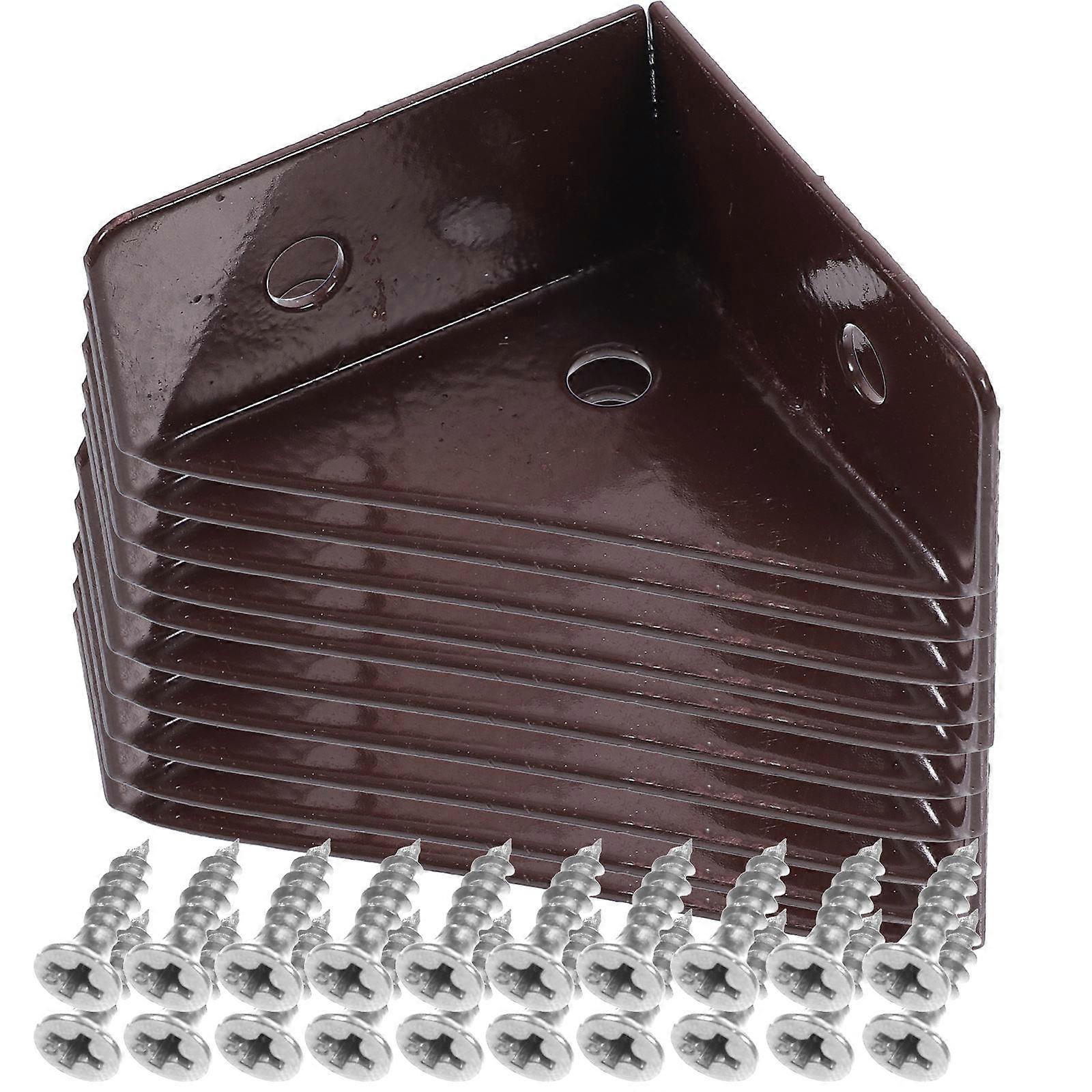 Right Angle Corner Bracket Support Furniture Hardware Accessories Square Thickened Design For Bed Corner 10Set