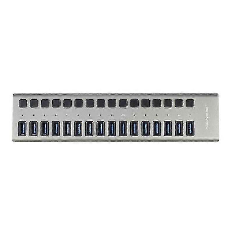 16-Port Data Transfer USB 3.0 Hub with Switch - Acasis Splitter for Easy Multi-Device Connectivity and Fast Data Transfer