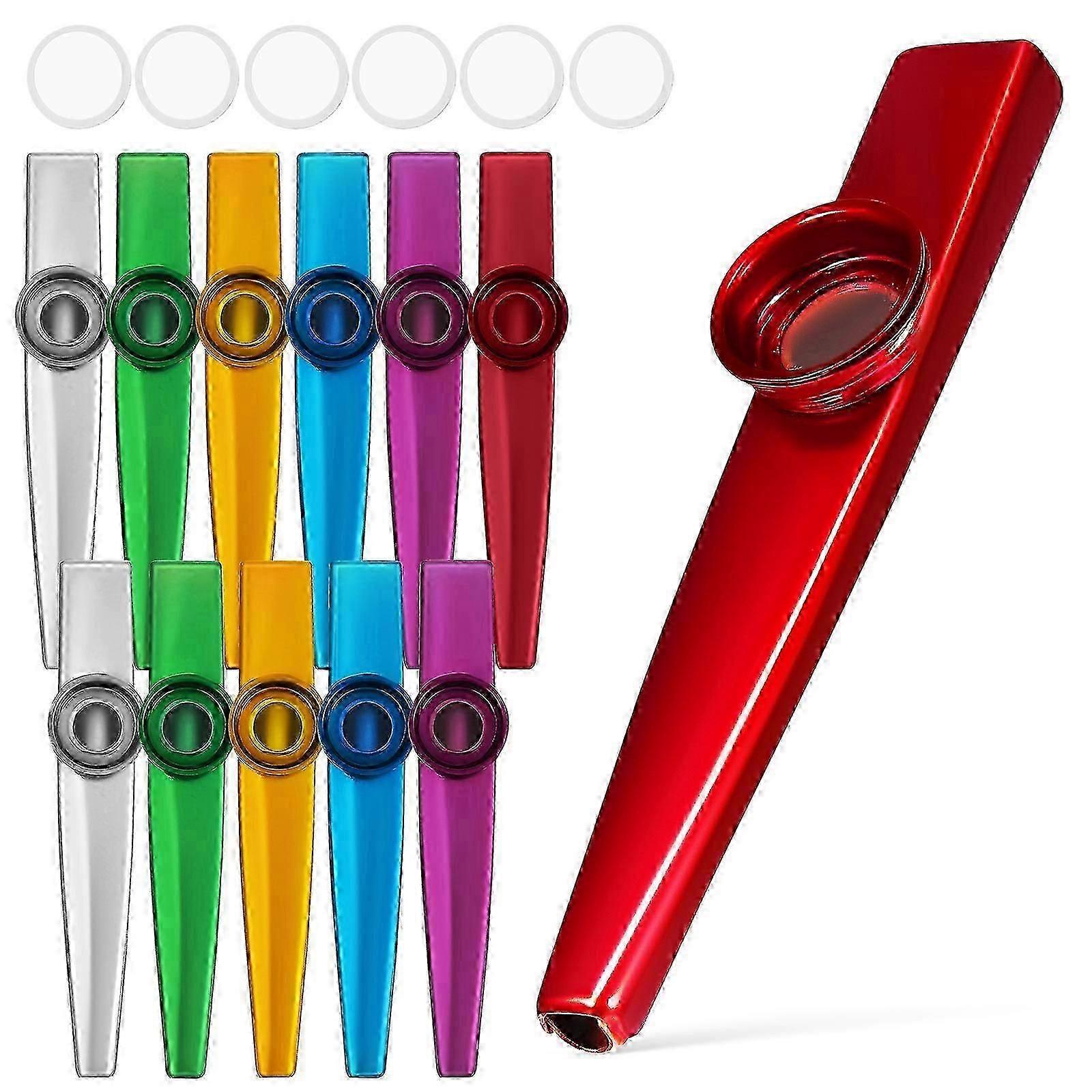 12個Kazoosカズー楽器メタルカズー大人用初心者カズーパフォーマンスカズーキッズHR用