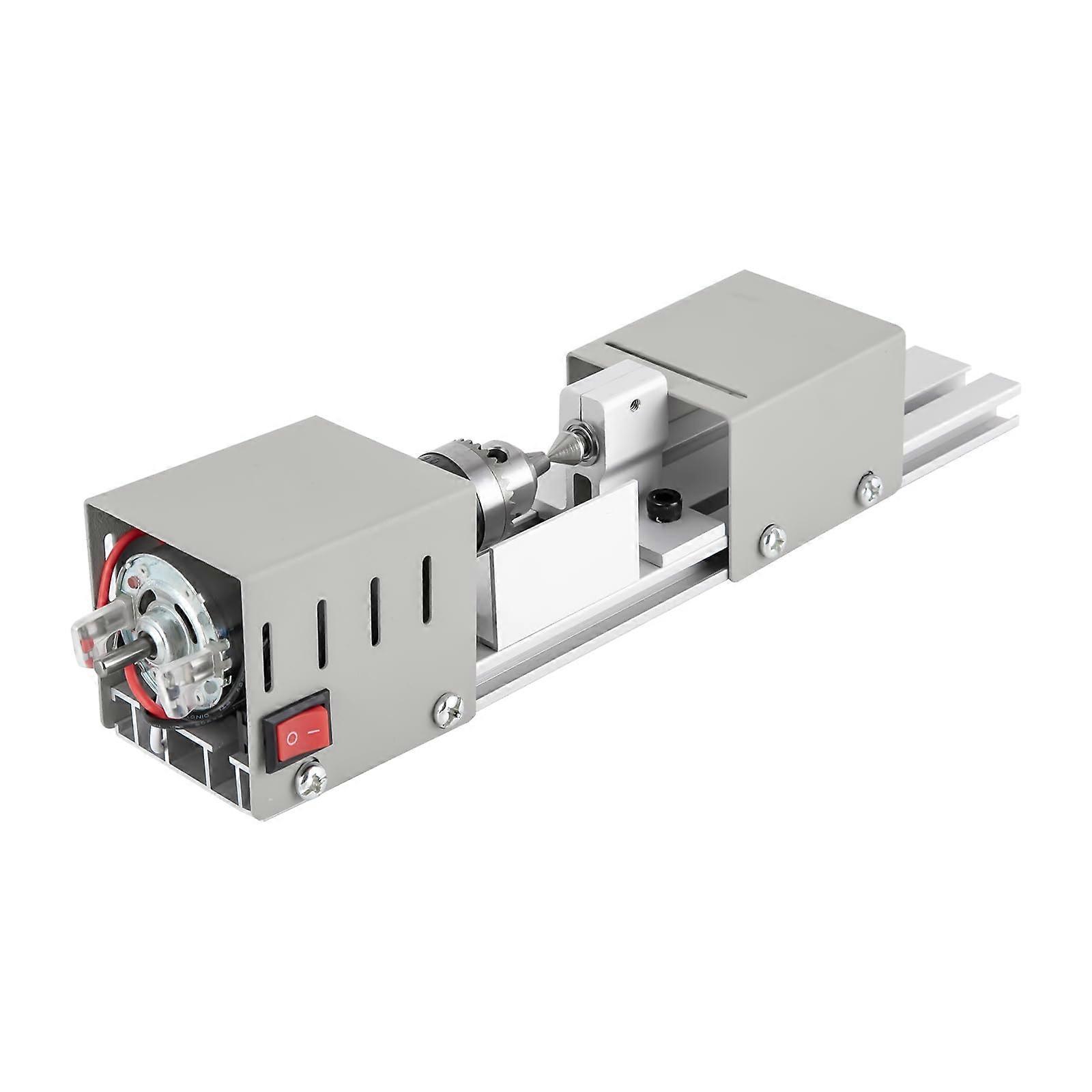 Multifunctional Miniature Lathe 96W, 7-Speed Table Lathe for DIY Woodworking, Carving, Grinding and Cutting