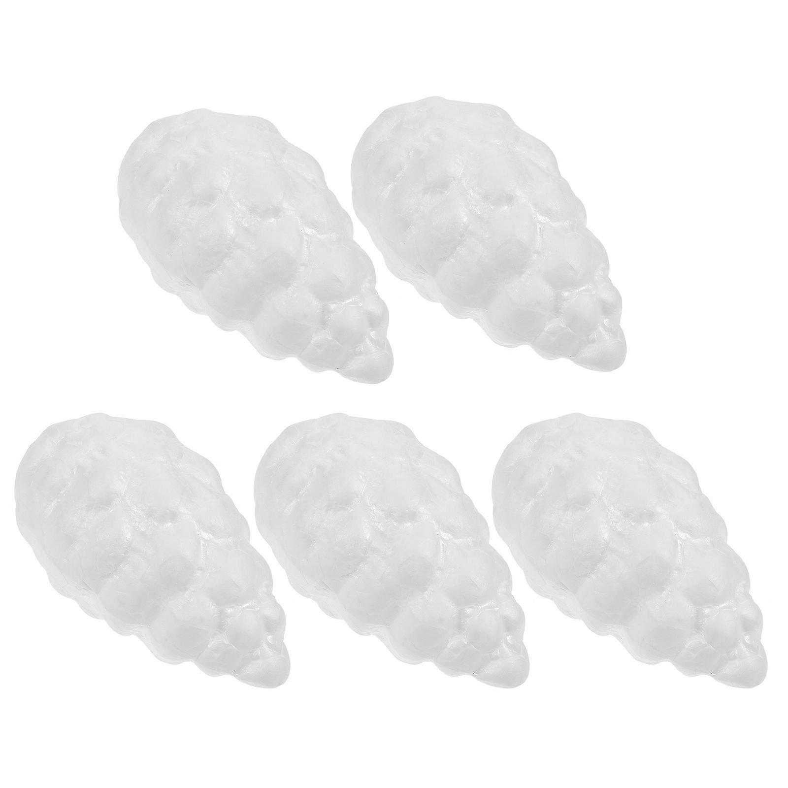 White Foam Balls for Decor Safe Lightweight DIY Craft Supplies Suitable for Hand Brain Coordination 5PCS