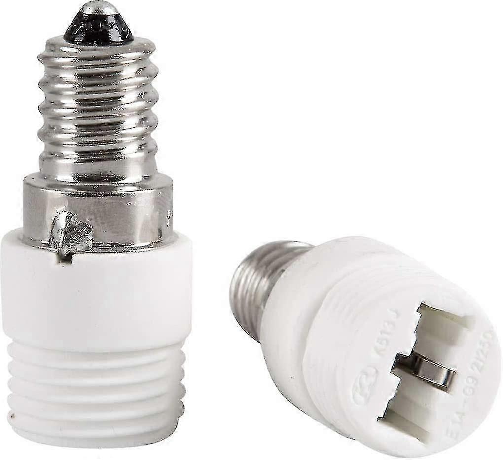 2 Pack E14 To G9 Ceramic Socket Adapter For Led, Halogen, Cfl Light Bulbs