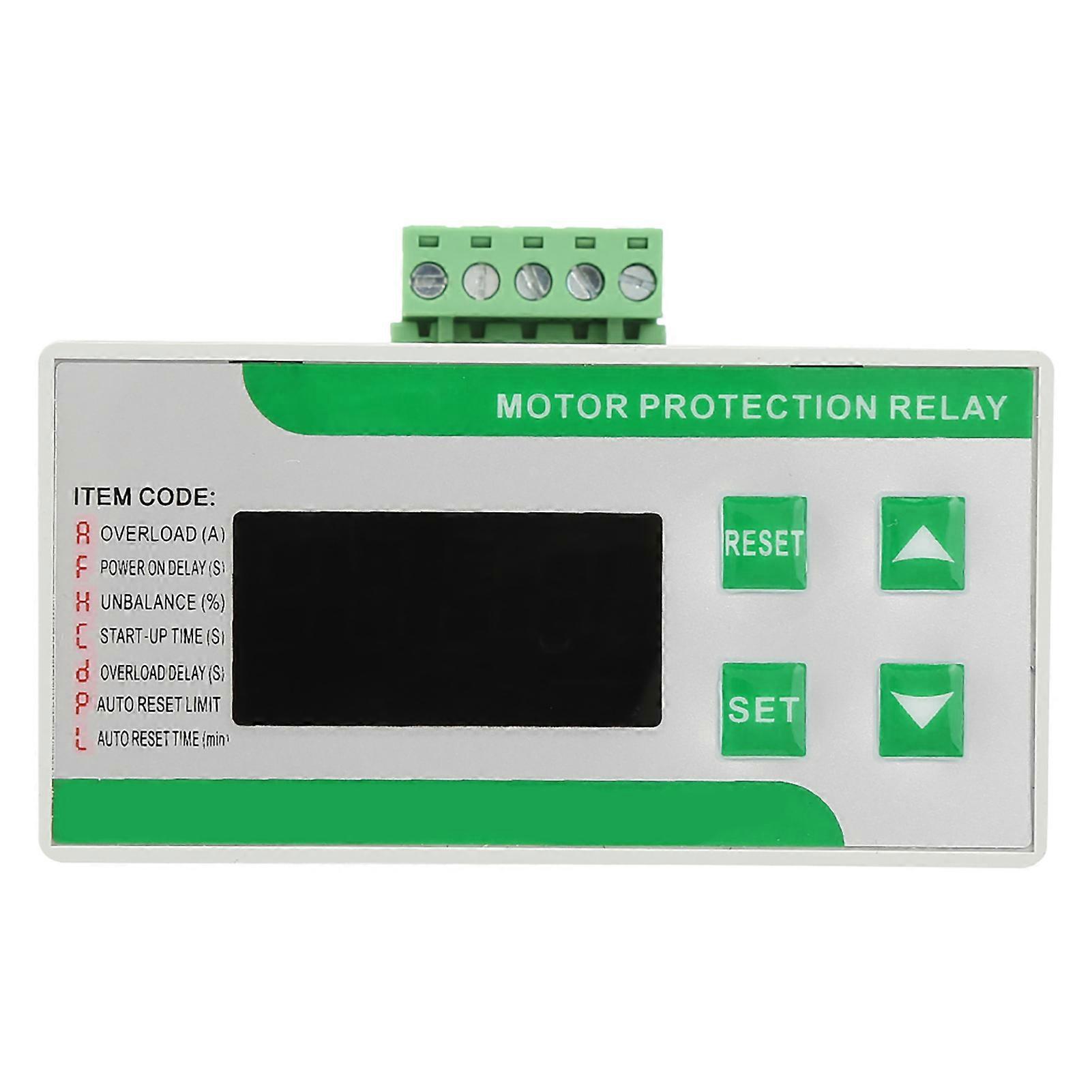 220V AC Digital Electric Motor Protector 2-99A Overload Phase Loss Protector with Display(220V)