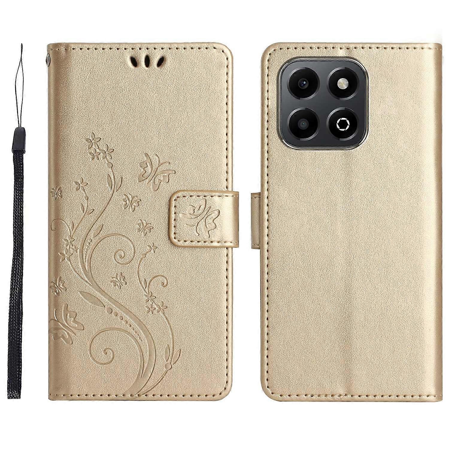 For Honor X7c 4G 200 Smart 5G Case Pattern Imprint PU Leather Phone Wallet Cover with Strap