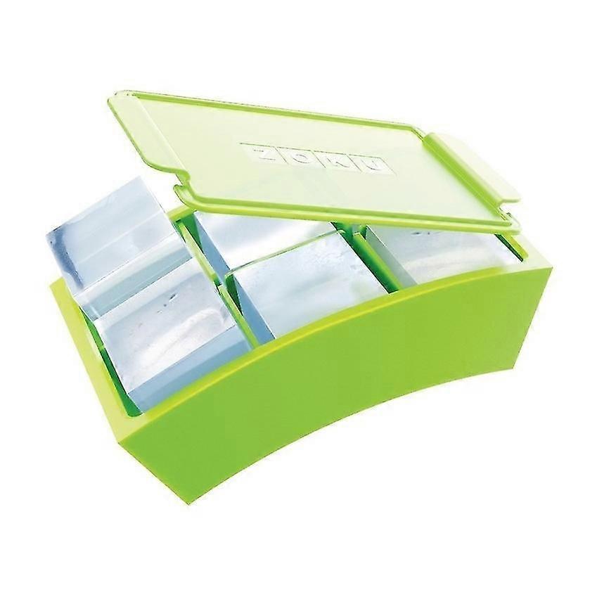 ZOKU Jumbo Ice Cube maker - Food safe silicone makes 12 perfect square ice cubes