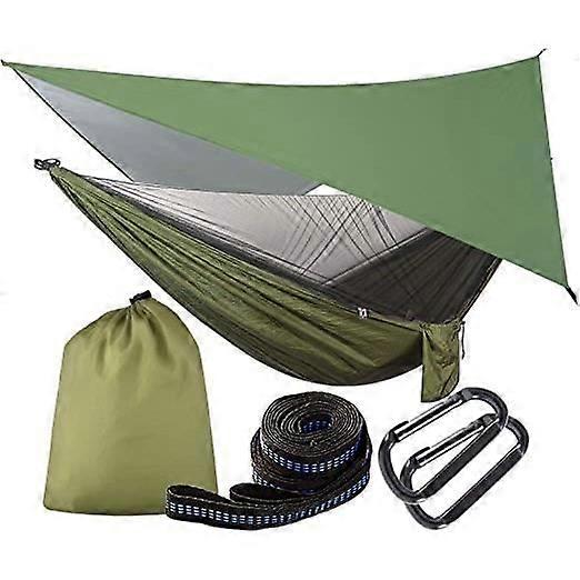 Camping Hammock - Amoune - 290X140 Cm - Capacity 200 Kg - Breathable Mosquito Net - Waterproof Tarpaulin