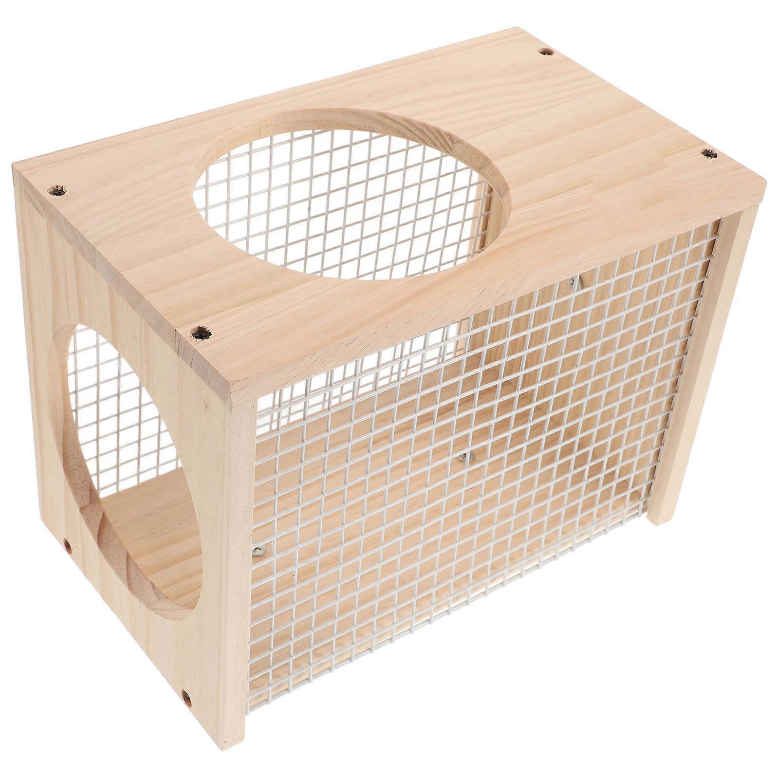 Comfortable and Safe Hamster Hiding Place Made of Synthetic Material Beige Color Suitable for Small Pets
