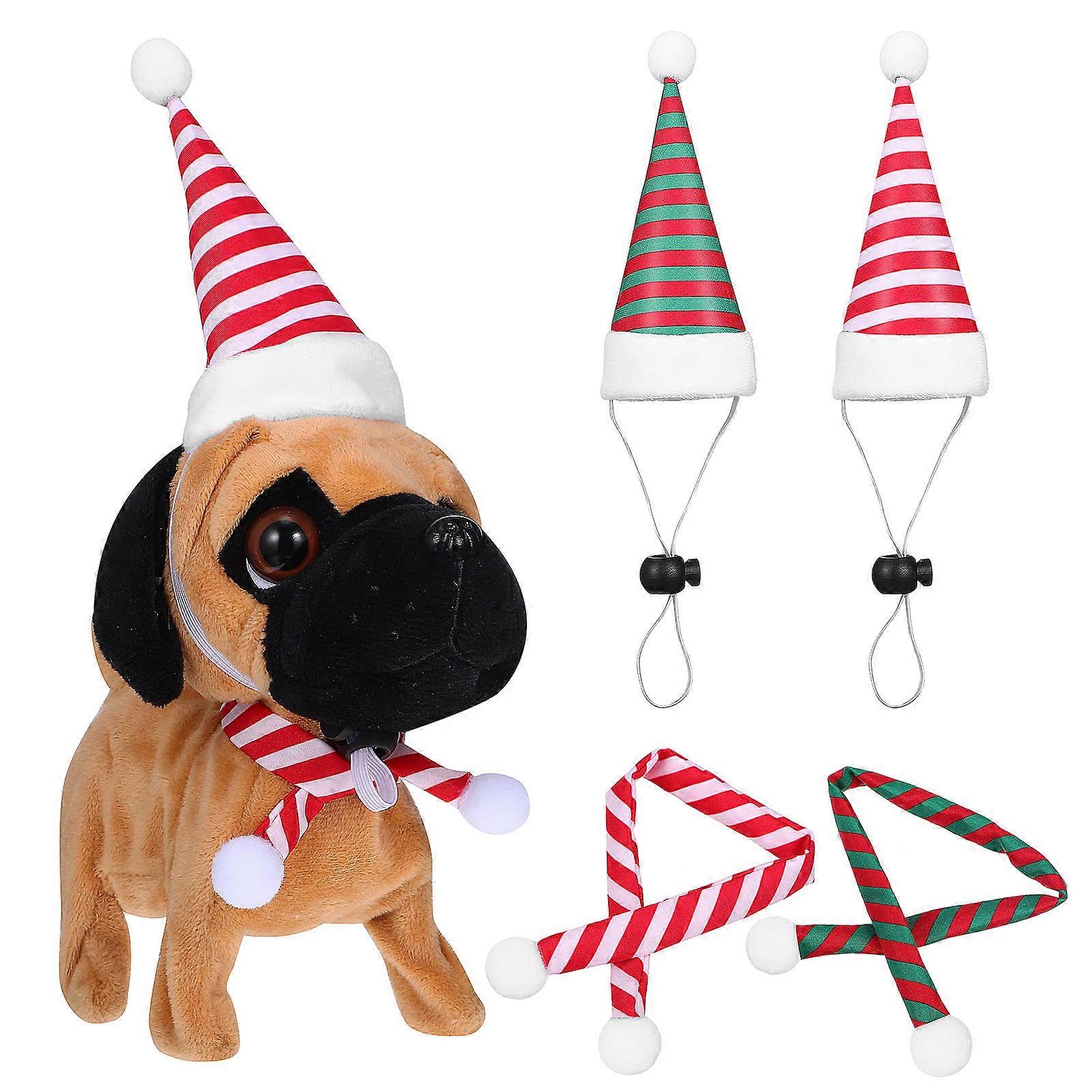 Small Animal Hat and Scarf Set for Guinea Pigs, Hamsters, Cats, and Dogs – Soft, Comfortable Pet Costume for Christmas Holidays and Festive Parties