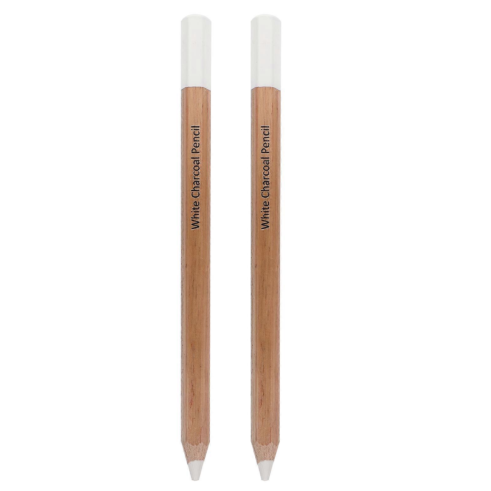 White Charcoal Pencils Set of 2 for Drawing on Dark Paper Assorted Color