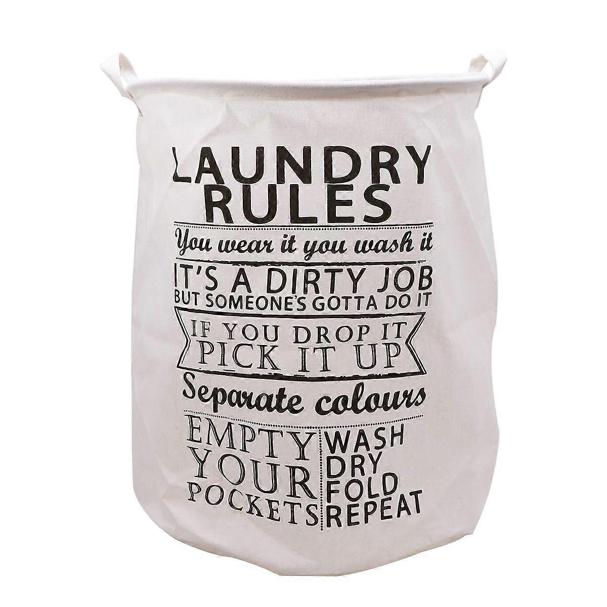 Foldable Laundry Basket with Handles Cloth Beige Large Capacity for Holding Sundries 40x50cm