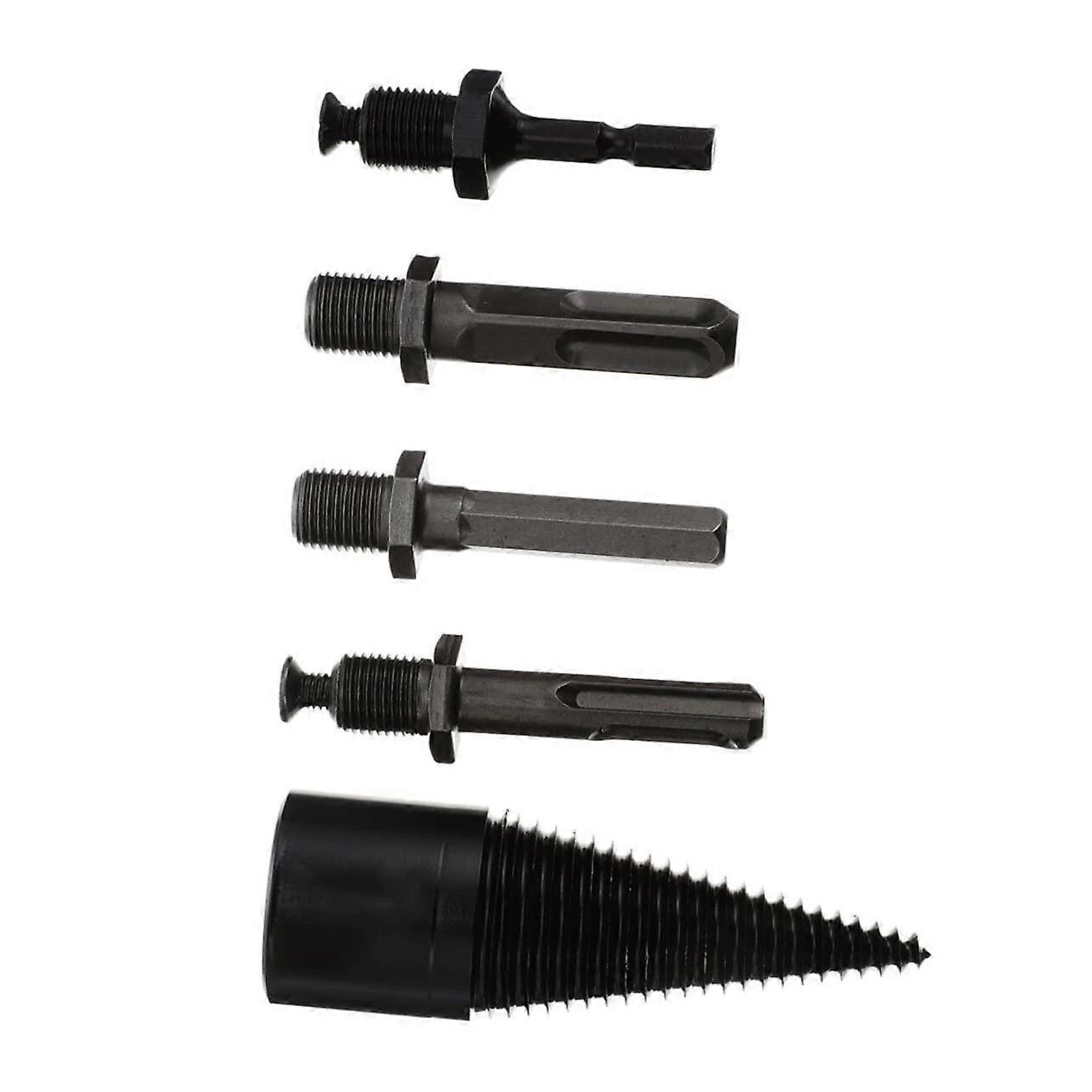 1Satz Drill Bit Splitting Effective Wood Splitter with Skid Groove Design for Fast Splitting for Electric Drills