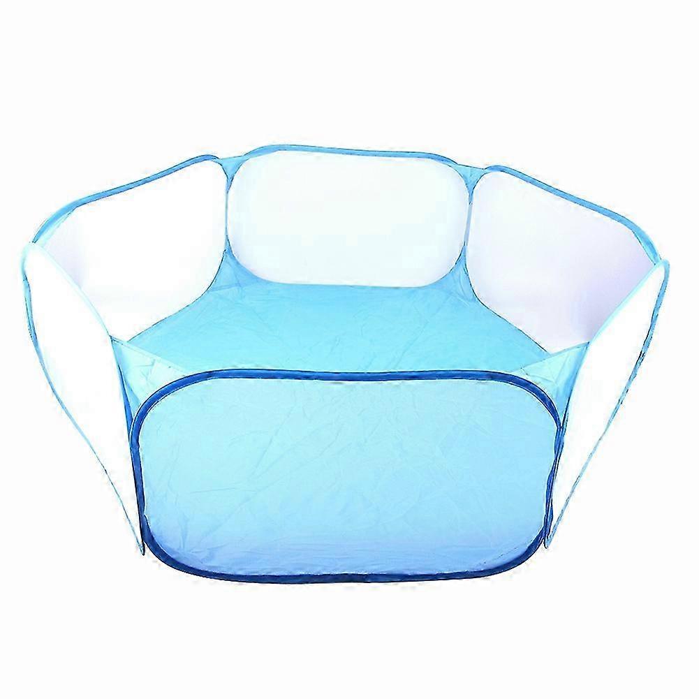 Hexagonal Foldable Fence Tent Toys for Kids and Pets - Blue