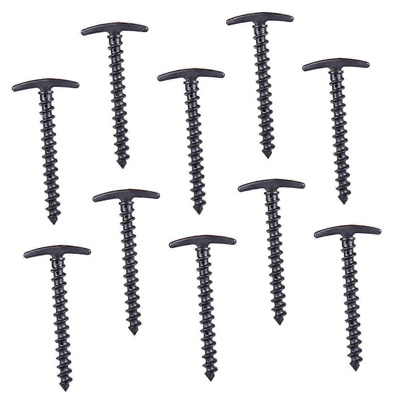 10 pieces of strength nylon tent pegs, lightweight with ground fixers, rustproof and durable