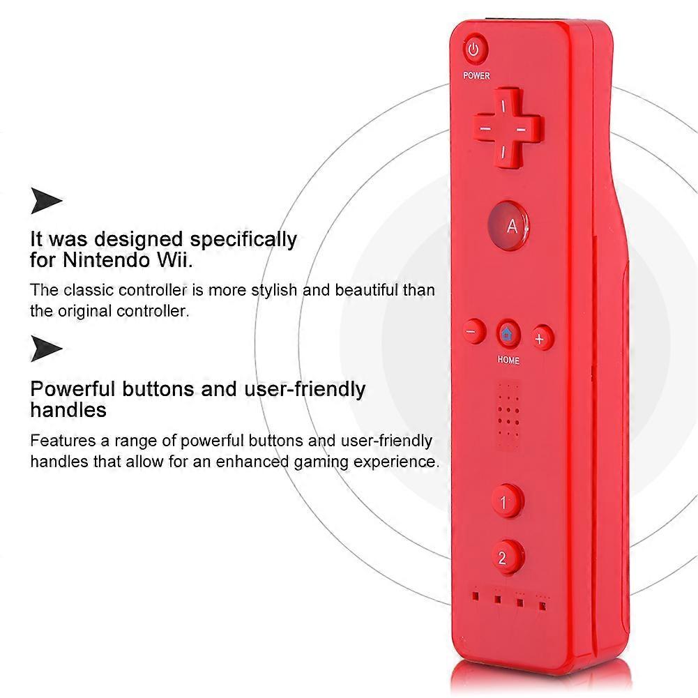 Game Handle Controller Gamepad with Analog Joystick For WiiU/Wii Console (Red)