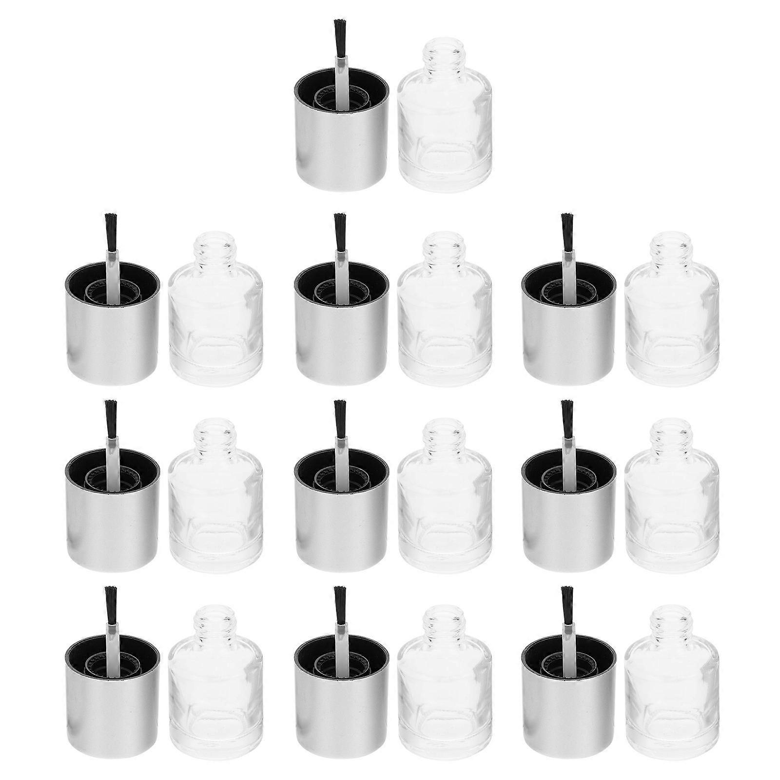 10pcs Nail Polish Empty Bottles 10ml Refillable Dispensers