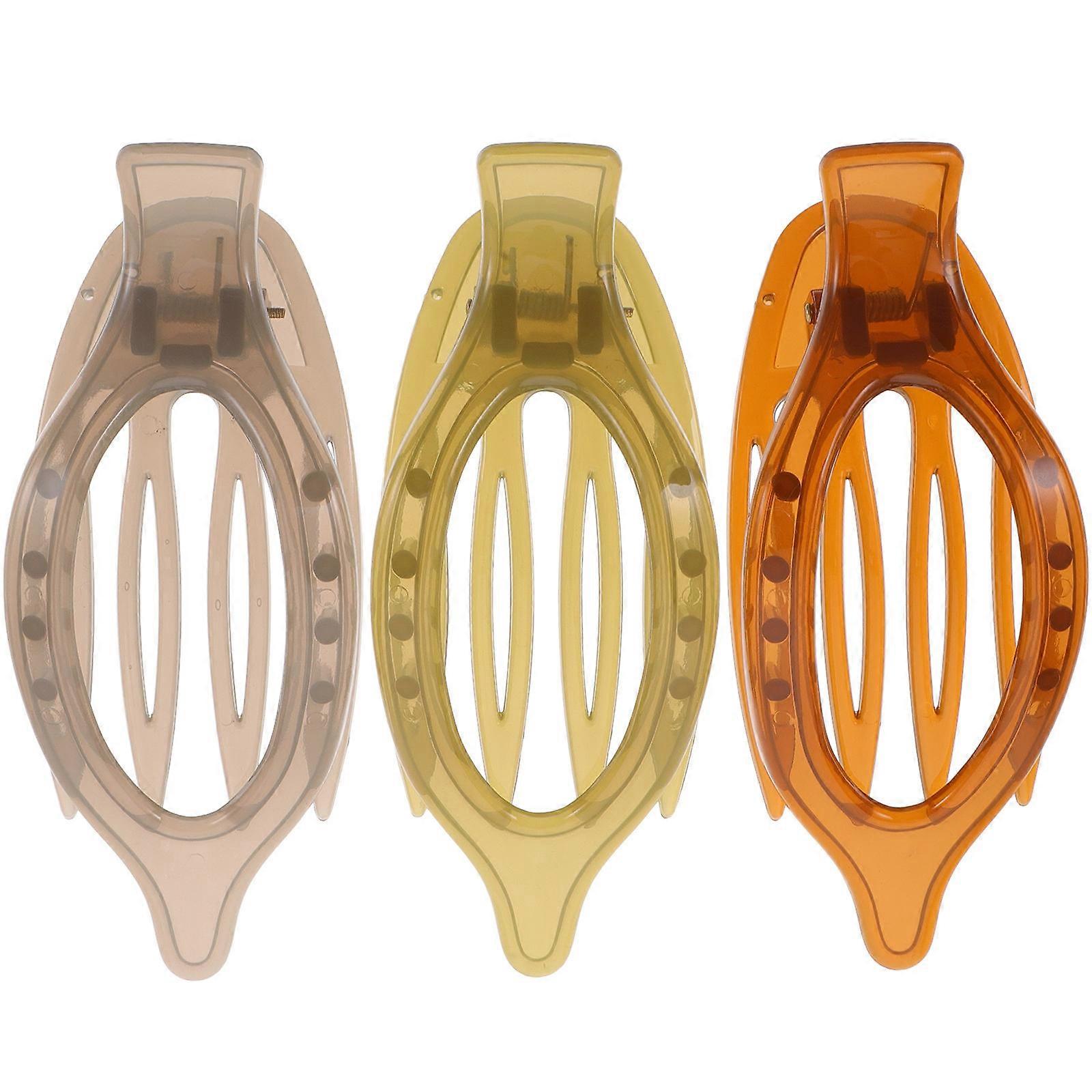 Transparent Jelly French Hair Clips Set of 3 Elegant Claw Barrettes for Thick Hair, Non Snagging Hold for Women's Hair Styling Accessories