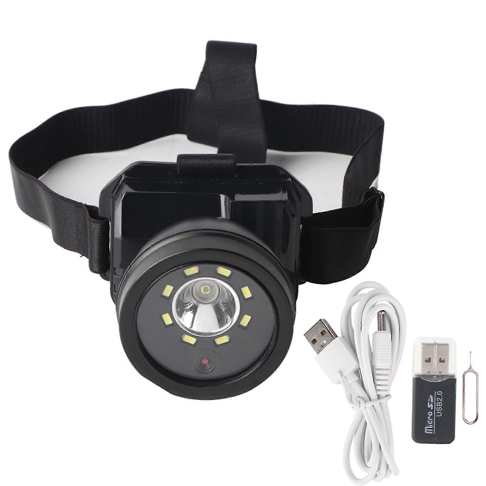 1080P 30FPS Head mounted Video Recorder High Brightness LED Light Lamp with 4000mAh Battery(Head mounted LED Video Recorder)