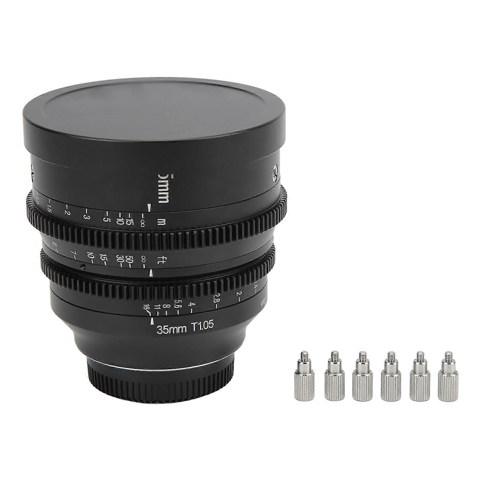 7artisans 35mm T1.05 Large Aperture Camera Lens Wide Angle Manual Focus Cinema Lens Compatible with M4/3 Mount Camera for Filming
