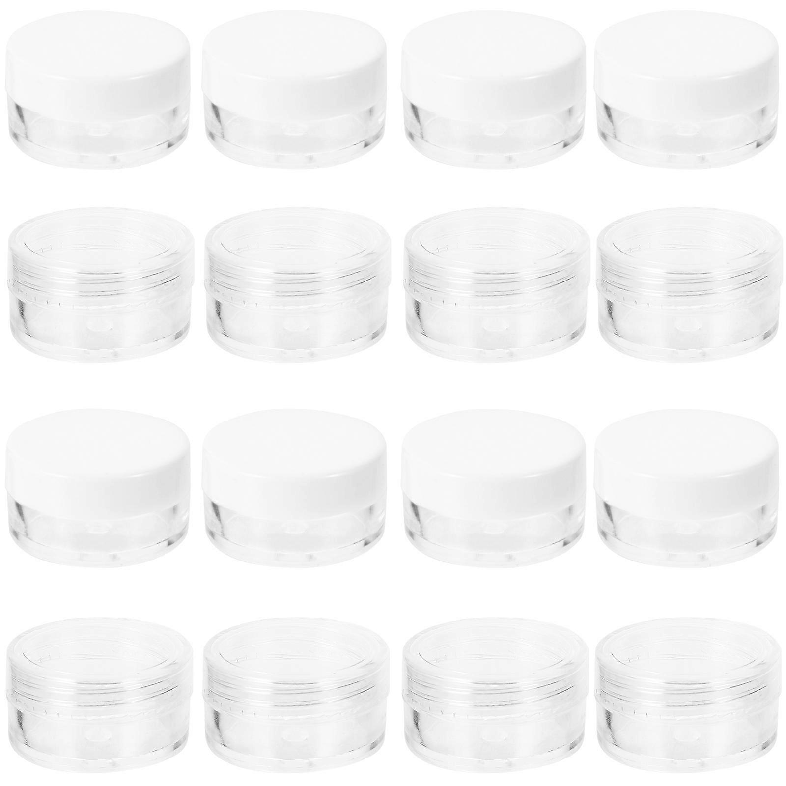 50pcs Empty Facial Cream Jars for Storage Portable Cosmetic Containers with Lid Small Round Plastic